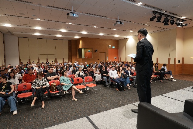Affinity speaker addressing an audience
